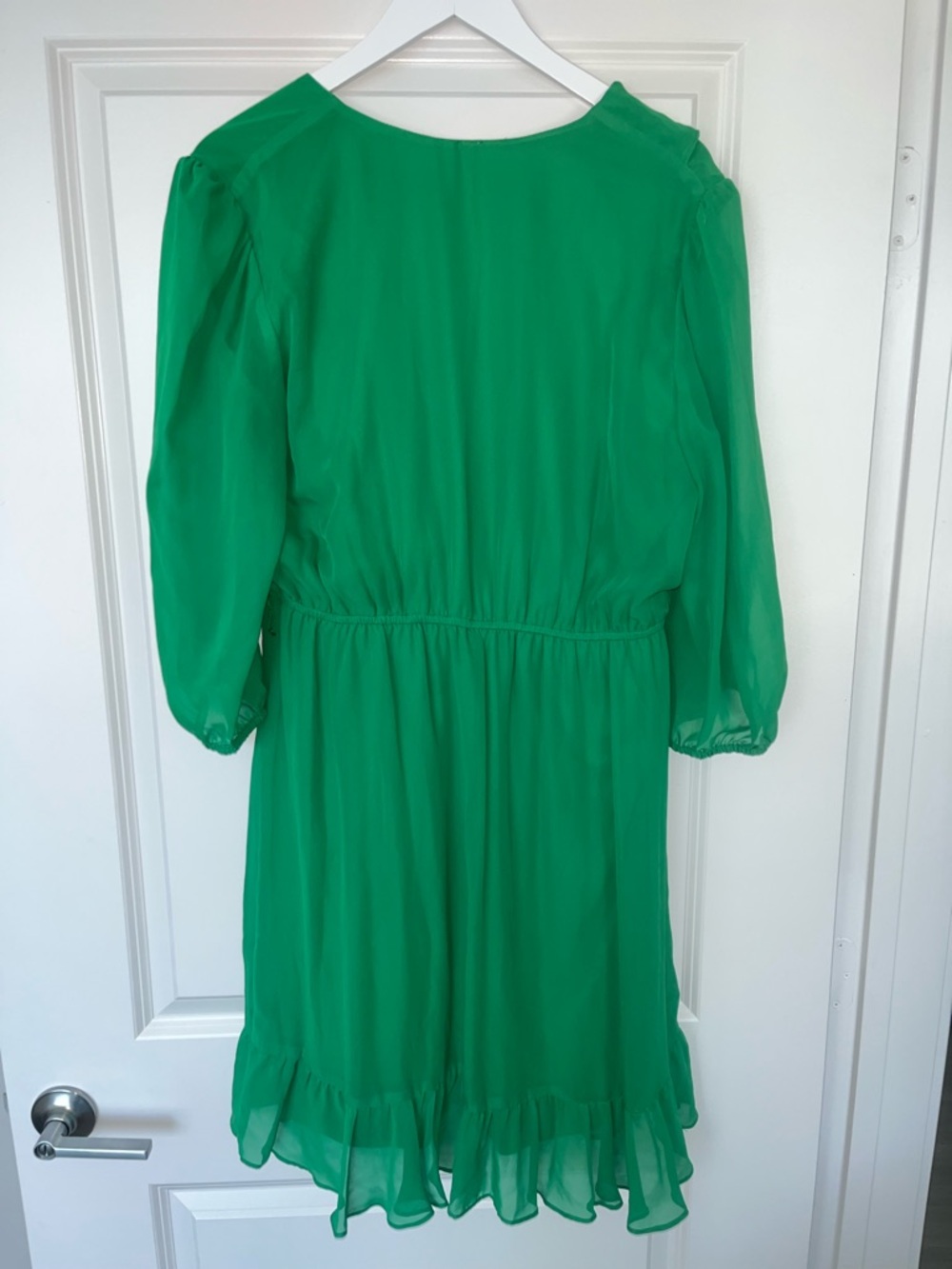 Green Ruffle Wrap Dress - Picture 3 of 3